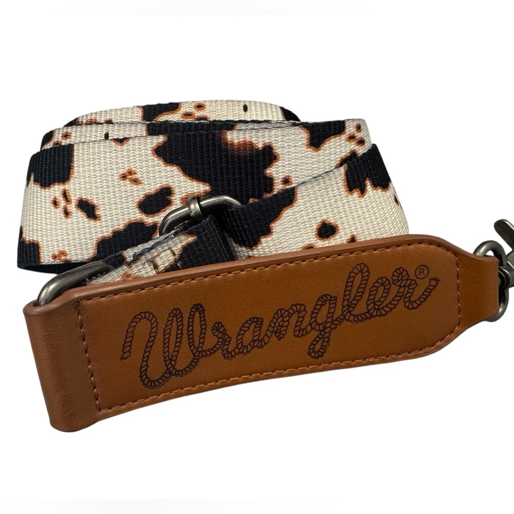 Wrangler Tan and Black Cow Print Concealed Carry Crossbody Tote Bag NWOT - Picture 7 of 11